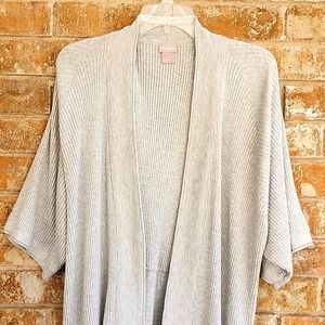 Chico's Heather Grey Cardigan Sweater NWT
